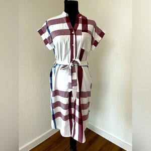 GUC | Jessakae Women’s Cotton Woven Plaid Shirtdress | Size Small